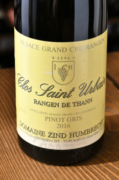 Zind-Humbrecht Pinot Gris Rangen de Thann Clos Saint Urbain Alsace AOC - вино Зинд-Умбрехт Пино Гри Ранген де Танн Кло Сент Урбен 0.75 л белое сухое