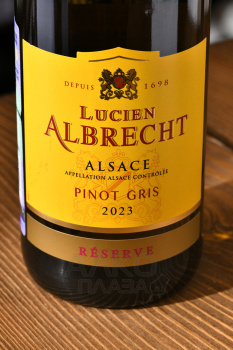 Pinot Gris Reserve Lucien Albrecht Alsace - вино Пино Гри Резерв Люсьен Альбрешт Эльзас 0.75 л белое полусухое