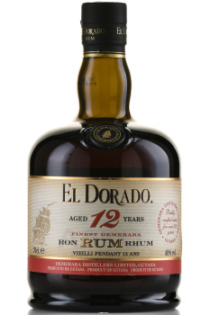Rum El Dorado 12 years - ром Эль Дорадо 12 лет 0.7 л