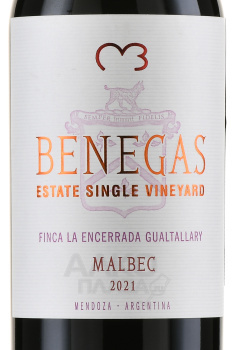 Benegas Estate Single Vineyard Finca La Encerrada Gualtallary Malbec - вино Бенегас Финка Ла Энсеррада Гуалталлари Мальбек 0.75 л красное сухое