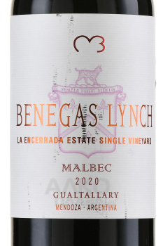Benegas Lynch La Encerrada Estate Single Vineyard Malbec - вино Бенегас Линч Ла Энсеррада Истейт Сингл Виньярд Мальбек 0.75 л красное сухое