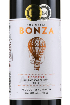The Great Bonza Reserve Shiraz-Cabernet - вино Грейт Бонза Резерв Шираз-Каберне полусухое 0.75 л