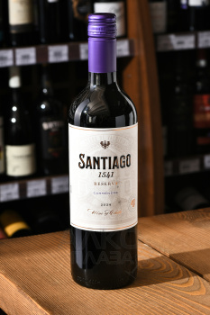 Undurraga Santiago 1541 Reserva Carmenere - вино Ундуррага Сантьяго 1541 Резерва Карменер 0.75 л красное сухое