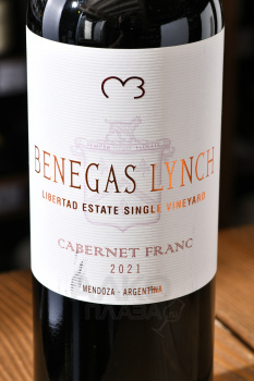 Mendosa Benegas Lynch Libertad Estate Single Vineyard - вино Мендоса Бенегас Линч Либертад Истейт Сингл Виньярд Каберне Фран сухое 0.75 л