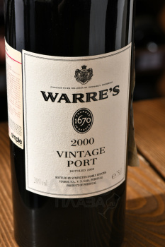 Warres Vintage Port 2000 - портвейн Уорс Винтаж 2000 год 0.75 л