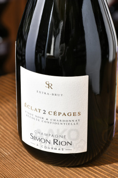 Champagne Simon Rion a Courmas Eclat 2 Cepages - шампанское Симон Рион а Курма Екла 2 Сепаж 0.75 л белое экстра брют