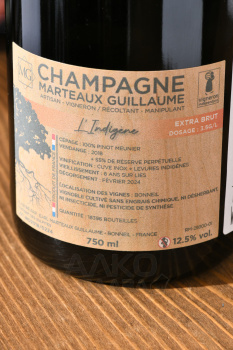 Marteaux Guillaume L’Indigene - шампанское Марто Гийом Л’Андижен 0.75 л белое экстра брют