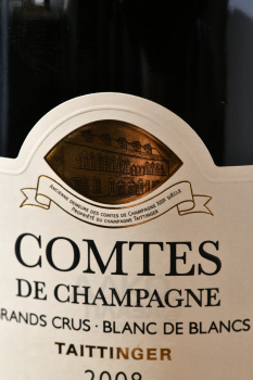 Taittinger Comtes de Champagne Blanc de Blancs Brut 2008 - шампанское Тэтенжэ Комт де Шампань Гран Крю Блан де Блан Брют 2008 0.75 л