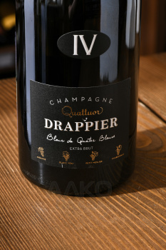 Champagne Drappier Quattuor Blanc de Quatre Blancs Extra Brut - шампанское Драпье Куатюор Блан де Катр Блан 0.75 л