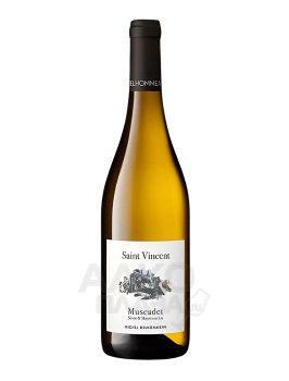 Michel Delhommeau Saint Vincent Muscadet Sevre et Maine sur Lie AOC - вино Мишель Делхоммо Сен Винсент Мюскаде Севр э Мэн сюр Ли АОС 0.75 л белое сухое