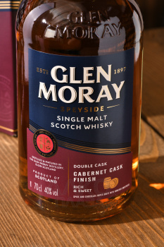 Glen Moray Single Malt Cabernet Cask Finish gift box - виски Глен Морей Сингл Молт Каберне Каск Финиш 0.7 л п/у