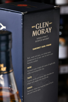 Glen Moray Single Malt Cabernet Cask Finish gift box - виски Глен Морей Сингл Молт Каберне Каск Финиш 0.7 л п/у