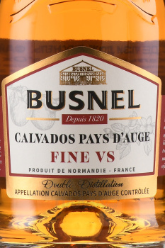 Busnel Fine Calvados du Pays d`Auge - кальвадос Бюнель Пэи д`Ож Фин 0.7 л