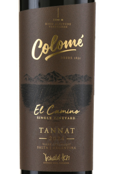 Colome El Camino Tannat - вино Коломе Эль Камино Таннат 0.75 л красное сухое