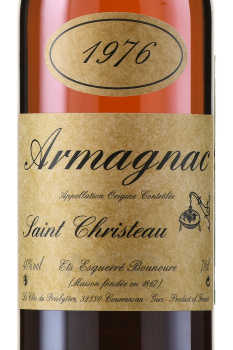 Armagnac Saint Christeau Millesime 1976 - арманьяк Сент Кристо Миллезимэ 1976 года 0.7 л в п/у