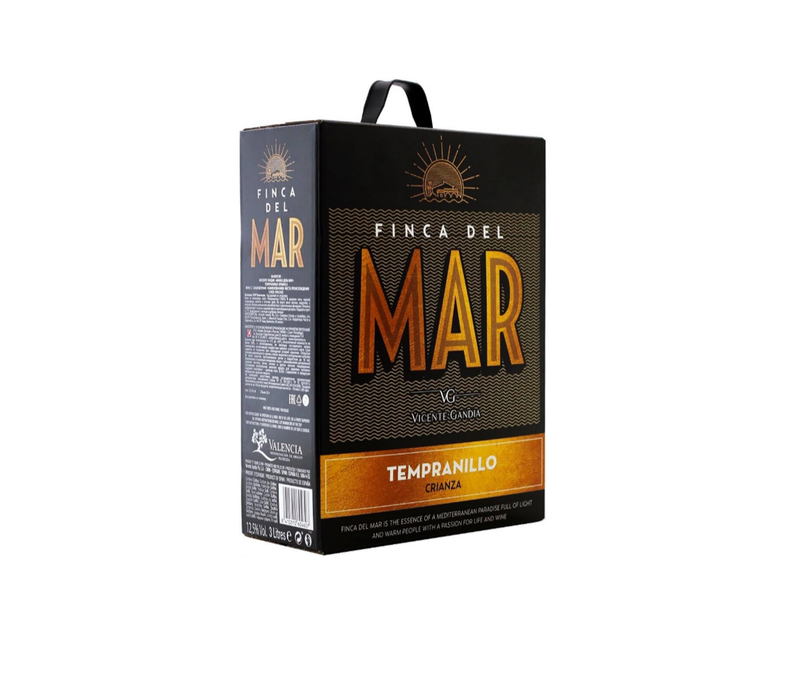 Vicente Gandia Finca del Mar Crianza Tempranillo Utiel-Requena DO - вино Висенте Гандия Финка дель Мар Крианса Темпранильо 3 л красное сухое