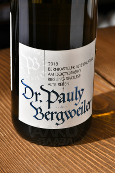 Dr. Pauly Bergweiler Benkasteler Badstube Doctorberg Riesling Spatlese Alte Reben - вино Др. Паули Бергвайлер Бенкастель Бадштубе Докторберг Рислинг Шпетлезе Альте Ребен 0.75 л белое сухое