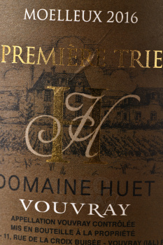 Domaine Huet Le Mont Premiere Trie - вино Домен Уэ Ле Мон Прёмьер Три 2016 год 0.75 л белое сладкое
