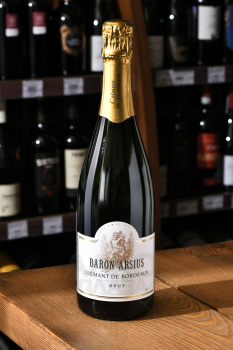 Baron Arsius Cremant de Bordeaux - вино игристое Барон Арсиюс Креман де Бордо 0.75 л белое брют