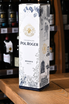 Pol Roger Brut Reserve gift box Festive - шампанское Поль Роже Брют Резерв 0.75 л в п/у Фестив