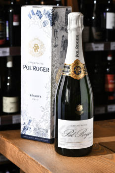 Pol Roger Brut Reserve gift box Festive - шампанское Поль Роже Брют Резерв 0.75 л в п/у Фестив