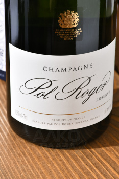 Pol Roger Brut Reserve gift box Festive - шампанское Поль Роже Брют Резерв 0.75 л в п/у Фестив