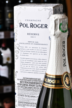 Pol Roger Brut Reserve gift box Festive - шампанское Поль Роже Брют Резерв 0.75 л в п/у Фестив