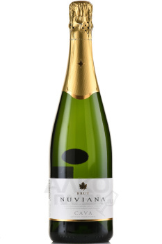 Nuviana Brut Cava - игристое вино Кава Нувиана Брют 0.75 л белое брют в п/у