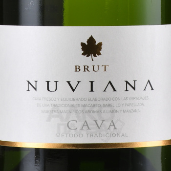 Nuviana Brut Cava - игристое вино Кава Нувиана Брют 0.75 л белое брют в п/у