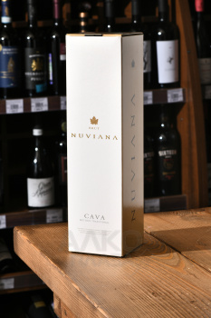 Nuviana Brut Cava - игристое вино Кава Нувиана Брют 0.75 л белое брют в п/у
