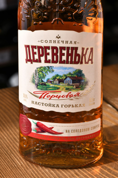 Настойка Горькая Перцовая Солнечная Деревенька на солодовом спирте Альфа 0.5 л