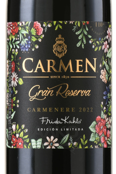 Carmen Gran Reserva Frida Kalho Carmenere DO - вино Кармен Гран Резерва Фрида Кало Карменер ДО 0.75 л красное сухое