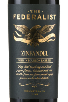 The Federalist Zinfandel Bourbon Barrel - вино Федералист Лоди Зинфандель Бурбон Баррелс 0.75 л красное сухое