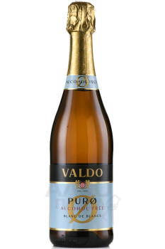 Valdo Puro Blanc de Blancs - вино игристое безалкогольное Вальдо Пуро Блан де Блан 0.75 л белое полусладкое