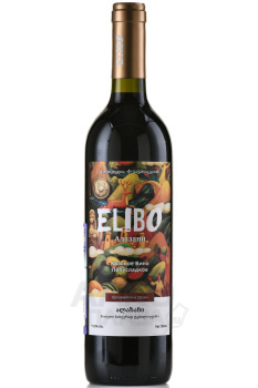 Elibo Alazani red semi-sweeet - вино Элибо Алазани 0.75 л красное полусладкое