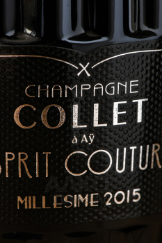 Champagne Collet Esprit Couture Millesime Brut - шампанское Колле Эсприт Кутюр Брют Миллезиме 2015г. 0.75 белое брют в п/у