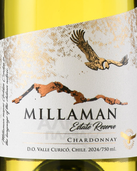 Millaman Estate Reserve Chardonnay - вино Милламан Эстейт Резерв Шардоне 0.75 л белое сухое