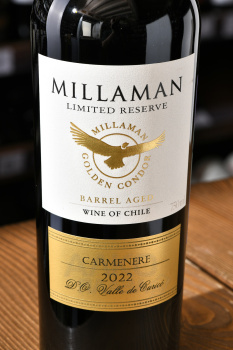 Millaman Limited Reserve Carmenere - вино Милламан Лимитед Резерв Карменер 0.75 л красное сухое