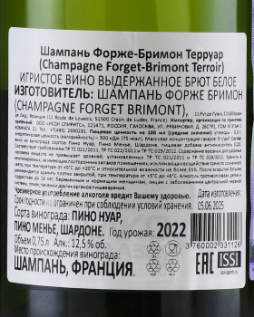 Forget-Brimont Brut Premier Cru Champagne - шампанское Форже-Бримон Брют Премье Крю 0.75 л белое брют
