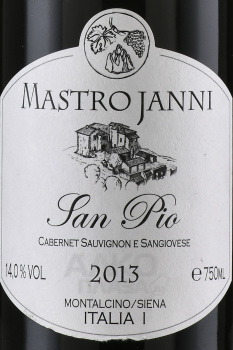 Mastrojanni San Pio Toscana - вино Сан Пио Мастро Жанни Тоскана 2013 год 0.75 л красное сухое