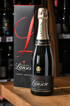 Lanson Black Label Brut gift box - шампанское Лансон Блэк Блэк Лейбл Брют 0.75 л в п/у