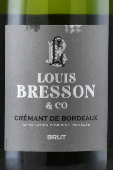 Louis Bresson & Co Cremant de Bordeaux Brut - игристое вино Луи Бресон энд Ко Креман де Бордо Брют 0.75 л белое брют