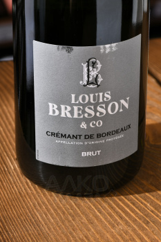 Louis Bresson & Co Cremant de Bordeaux Brut - игристое вино Луи Бресон энд Ко Креман де Бордо Брют 0.75 л белое брют