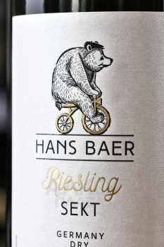 Hans Baer Riesling Sekt - вино игристое Ханс Баер Рислинг Зект 0.75 л белое сухое