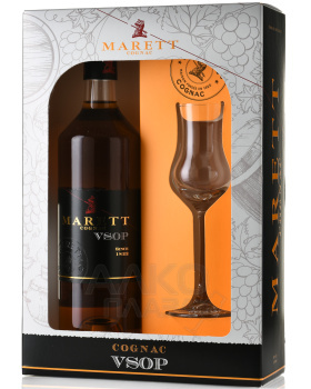 Marett VSOP - коньяк Маретт ВСОП 0.7 л в п/у + бокал
