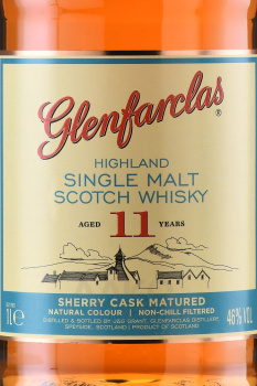 Glenfarclas 11 Years Old - виски Гленфарклас 11 лет 1 л в тубе