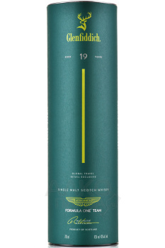 Glenfiddich 19 Year Old Aston Martin Formula One Team Limited Edition - виски Гленфиддик Астон Мартин Команда Формулы Один 19 лет 0.7 л в тубе