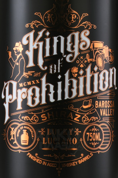 Kings of Prohibition Lucky Luciano Shiraz - вино Кингс оф Прохибишэн Лаки Лучано Шираз 0.75 л красное полусухое