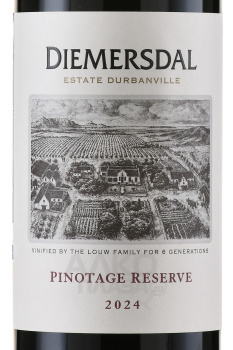 Diemersdal Pinotage Reserve - вино Димерсдал Пинотаж Резерв 0.75 л красное сухое