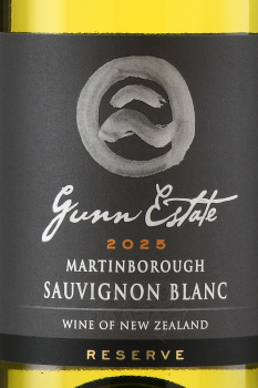 Gunn Estate Reserve Martinborough Sauvignon Blanc - вино Ганн Истейт Мартинборо Совиньон Блан Резерв 0.75 л белое сухое